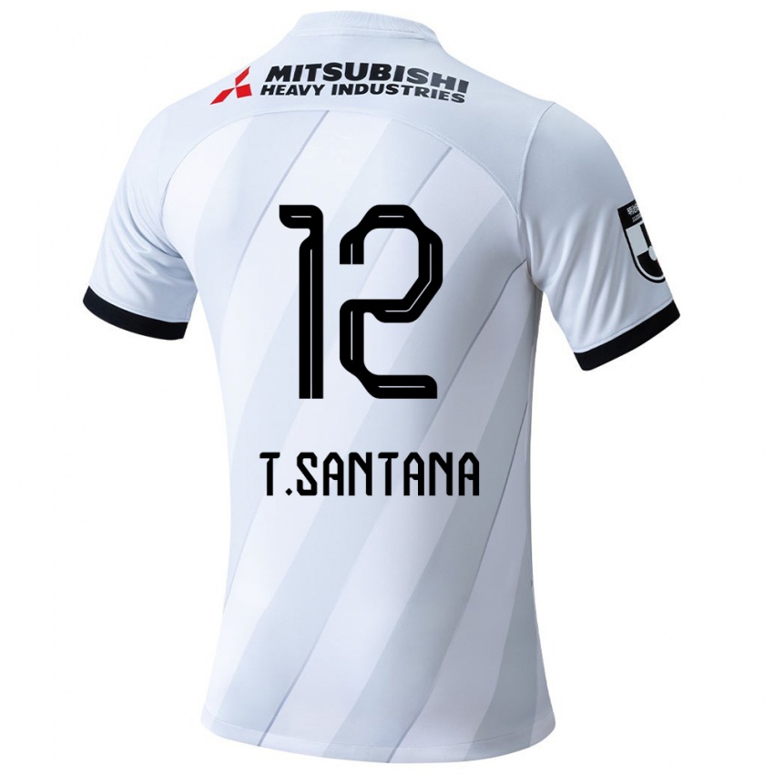 Criança Camisola Thiago #12 Branco Cinza Alternativa 2024/25 Camisa Brasil