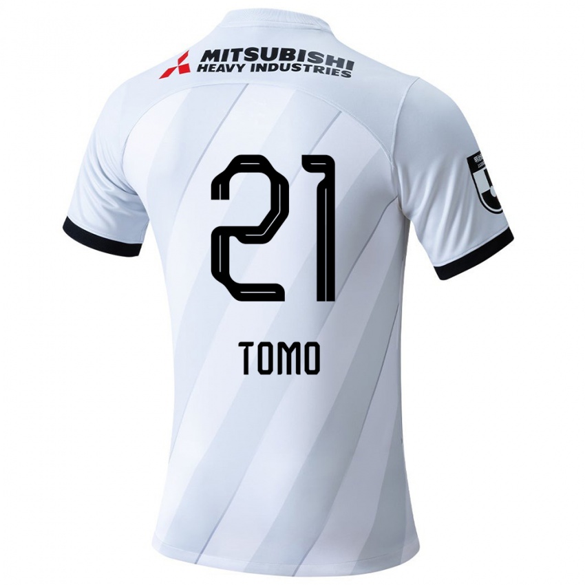 Criança Camisola Tomoaki Okubo #21 Branco Cinza Alternativa 2024/25 Camisa Brasil