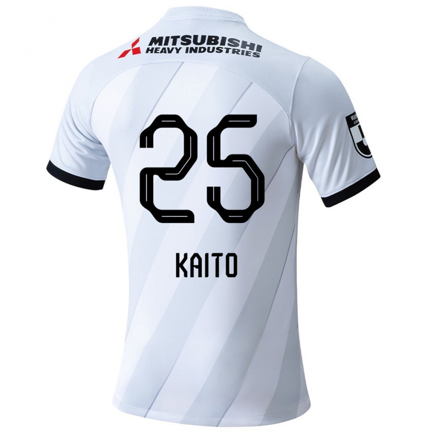 Criança Camisola Kaito Yasui #25 Branco Cinza Alternativa 2024/25 Camisa Brasil