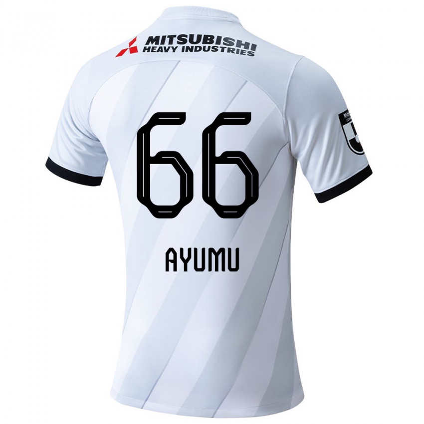 Criança Camisola Ayumu Ohata #66 Branco Cinza Alternativa 2024/25 Camisa Brasil