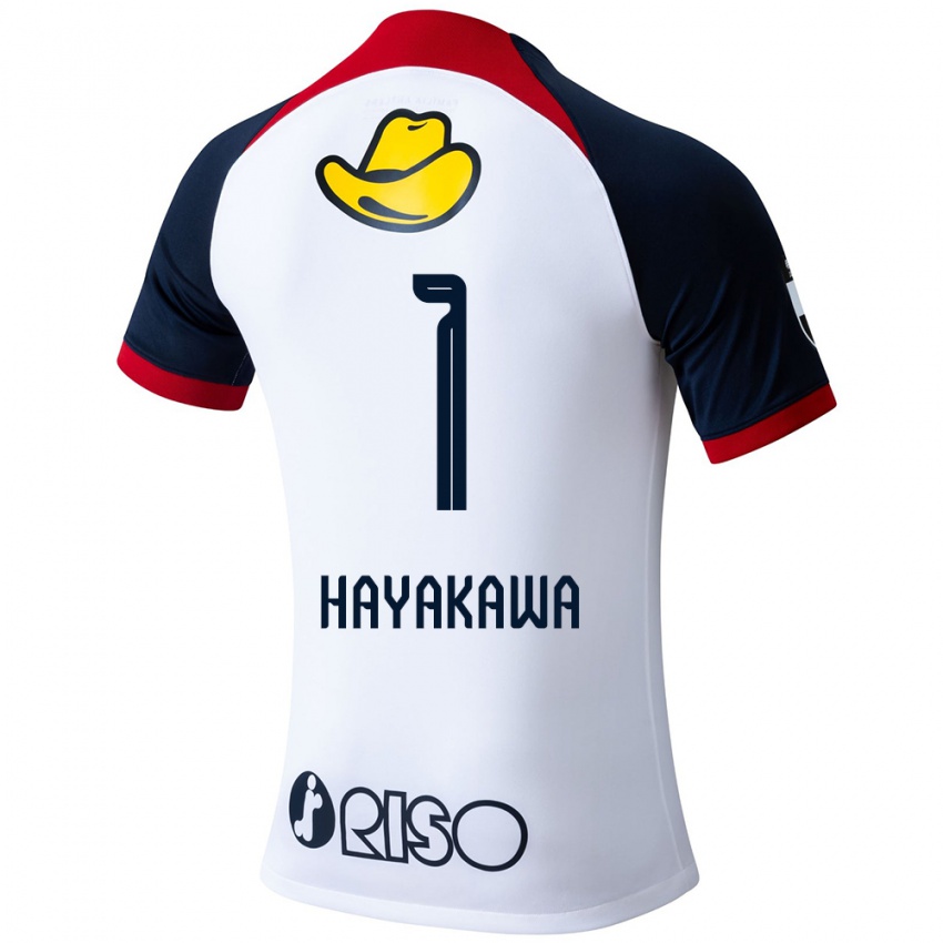 Criança Camisola Tomoki Hayakawa #1 Branco Azul Vermelho Alternativa 2024/25 Camisa Brasil