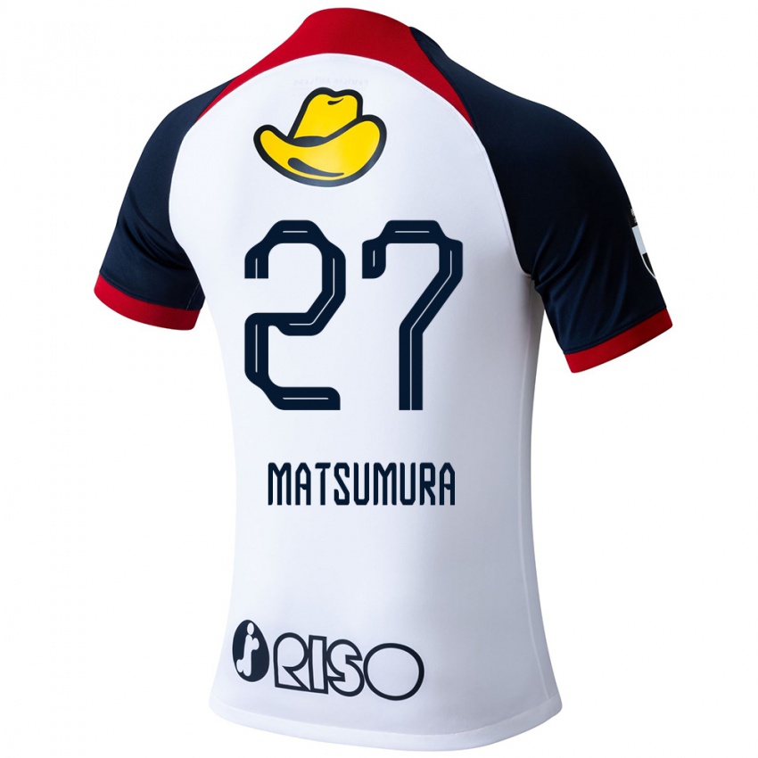 Criança Camisola Yuta Matsumura #27 Branco Azul Vermelho Alternativa 2024/25 Camisa Brasil