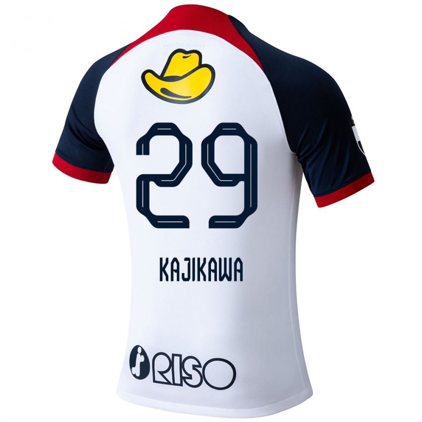 Criança Camisola Yuji Kajikawa #29 Branco Azul Vermelho Alternativa 2024/25 Camisa Brasil