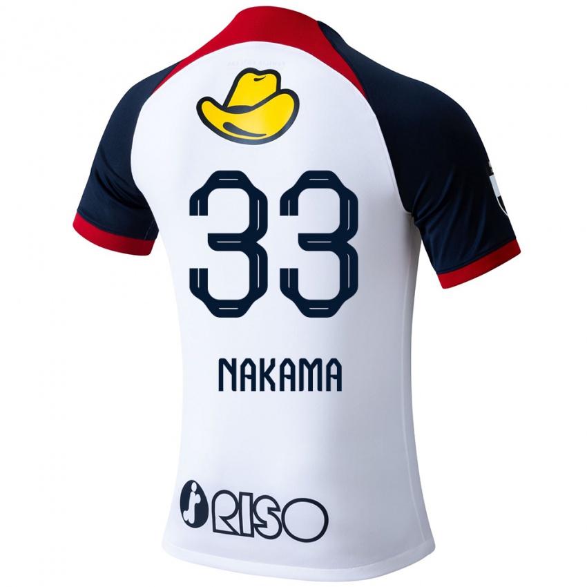 Criança Camisola Hayato Nakama #33 Branco Azul Vermelho Alternativa 2024/25 Camisa Brasil