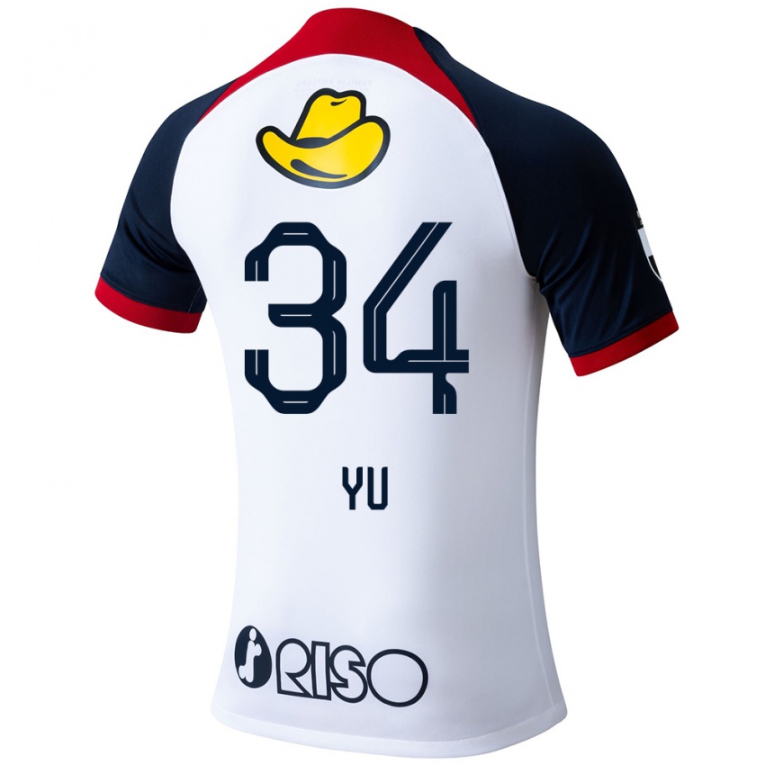 Criança Camisola Yu Funabashi #34 Branco Azul Vermelho Alternativa 2024/25 Camisa Brasil