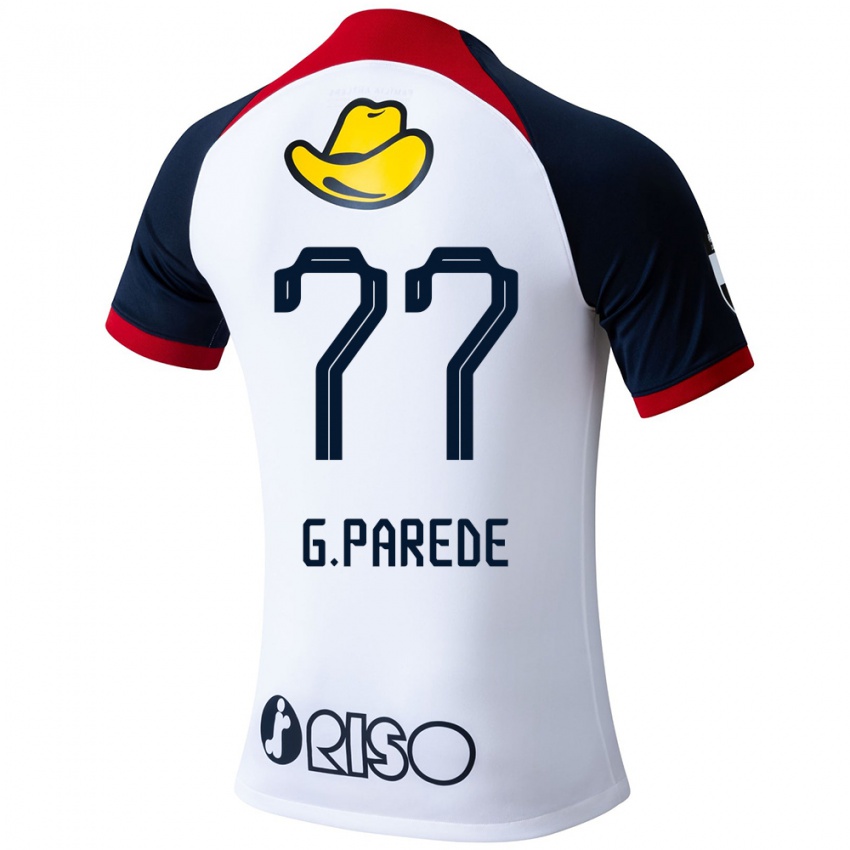 Criança Camisola Guilherme Parede #77 Branco Azul Vermelho Alternativa 2024/25 Camisa Brasil