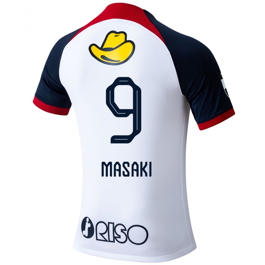 Criança Camisola Hiroto Masaki #9 Branco Azul Vermelho Alternativa 2024/25 Camisa Brasil