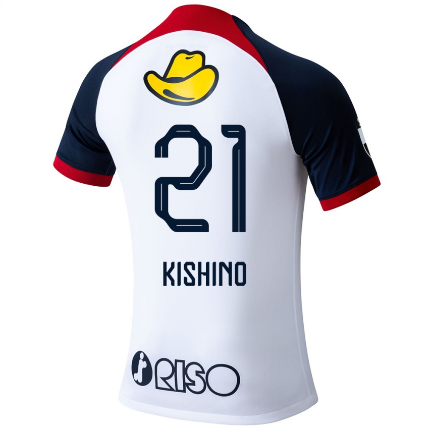 Criança Camisola Eita Kishino #21 Branco Azul Vermelho Alternativa 2024/25 Camisa Brasil