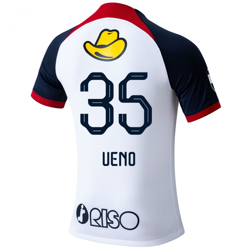 Criança Camisola Eita Ueno #35 Branco Azul Vermelho Alternativa 2024/25 Camisa Brasil