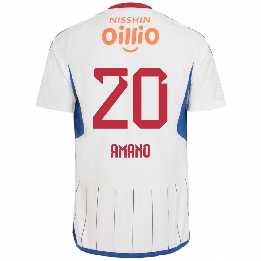 Criança Camisola Jun Amano #20 Branco Azul Vermelho Alternativa 2024/25 Camisa Brasil