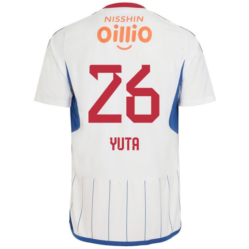 Criança Camisola Yuta Koike #26 Branco Azul Vermelho Alternativa 2024/25 Camisa Brasil