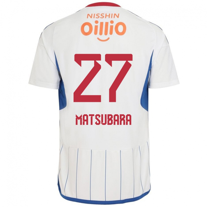 Criança Camisola Ken Matsubara #27 Branco Azul Vermelho Alternativa 2024/25 Camisa Brasil