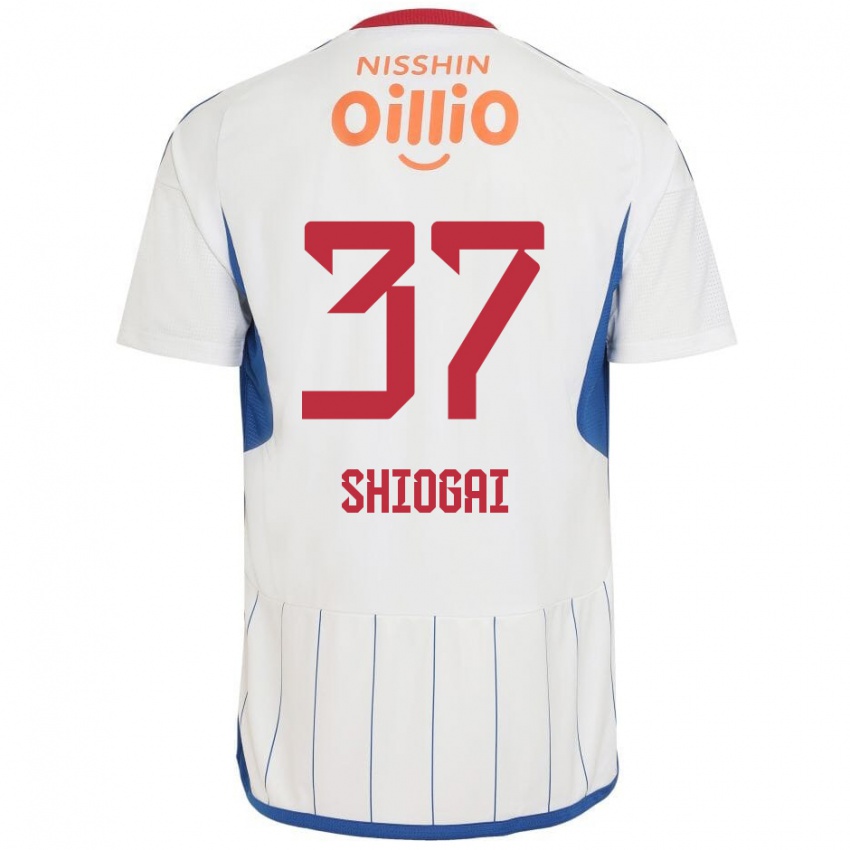 Criança Camisola Kento Shiogai #37 Branco Azul Vermelho Alternativa 2024/25 Camisa Brasil