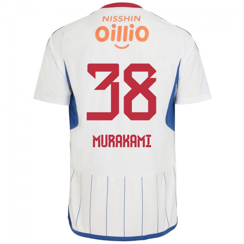 Criança Camisola Yuhi Murakami #38 Branco Azul Vermelho Alternativa 2024/25 Camisa Brasil