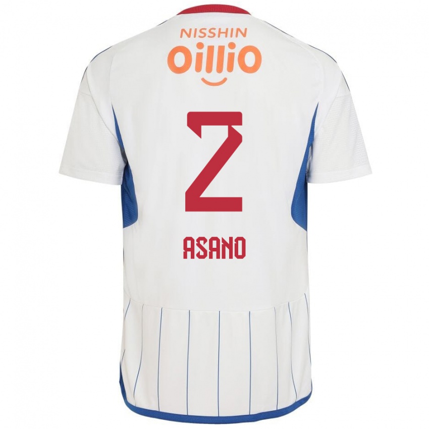 Criança Camisola Katsuki Asano #2 Branco Azul Vermelho Alternativa 2024/25 Camisa Brasil