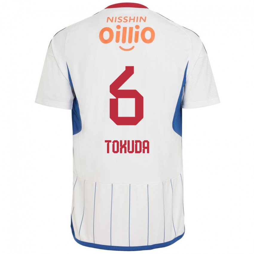 Criança Camisola Yuma Tokuda #6 Branco Azul Vermelho Alternativa 2024/25 Camisa Brasil