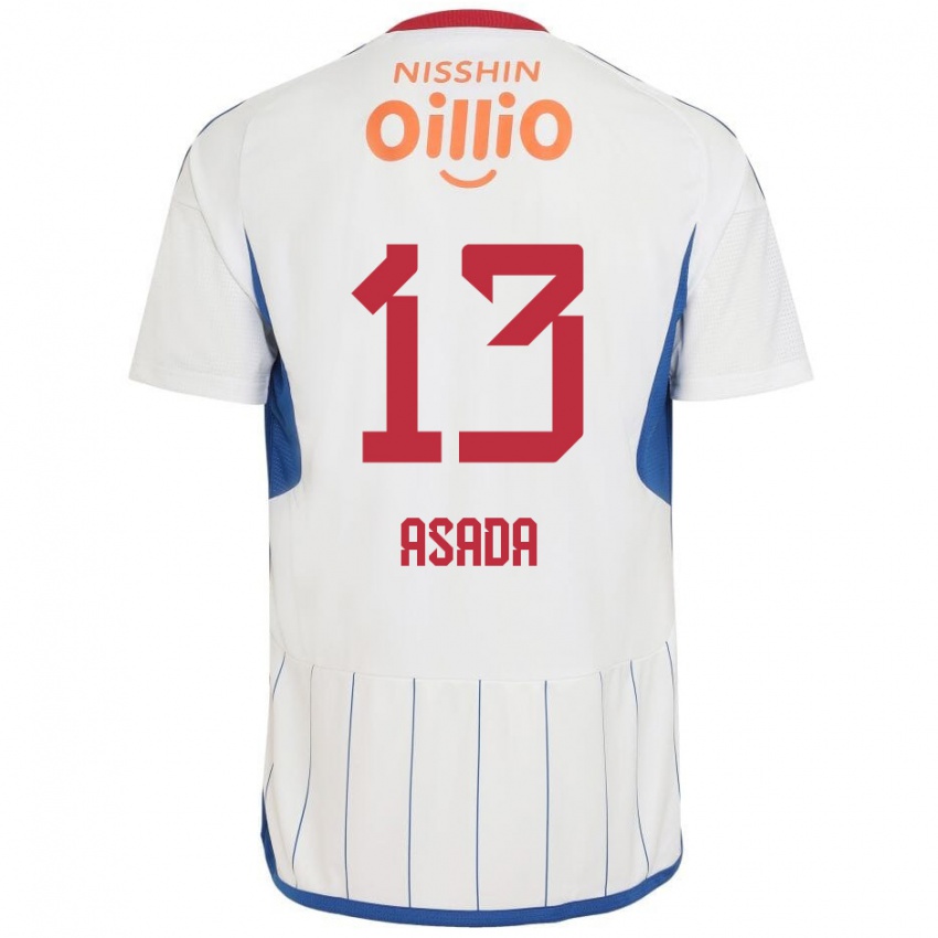 Criança Camisola Taisho Asada #13 Branco Azul Vermelho Alternativa 2024/25 Camisa Brasil