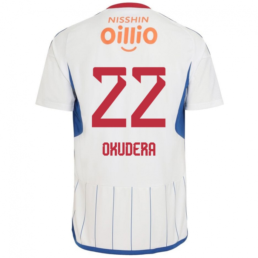 Criança Camisola Minato Okudera #22 Branco Azul Vermelho Alternativa 2024/25 Camisa Brasil