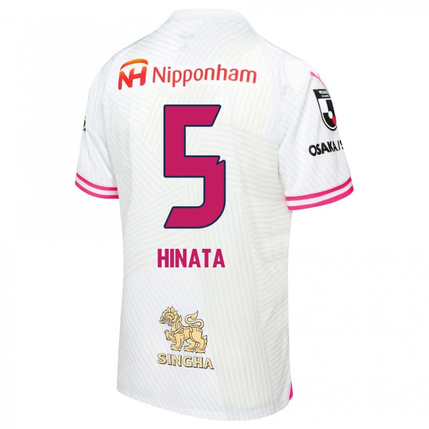 Criança Camisola Hinata Kida #5 Branco Rosa Alternativa 2024/25 Camisa Brasil