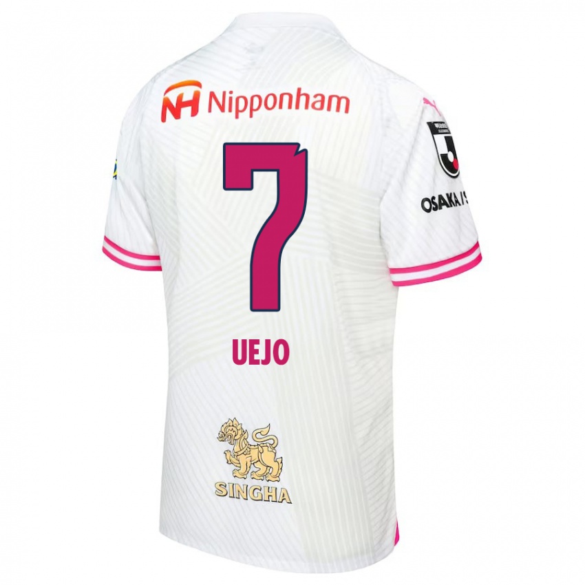 Criança Camisola Satoki Uejo #7 Branco Rosa Alternativa 2024/25 Camisa Brasil