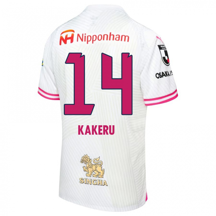 Criança Camisola Kakeru Funaki #14 Branco Rosa Alternativa 2024/25 Camisa Brasil