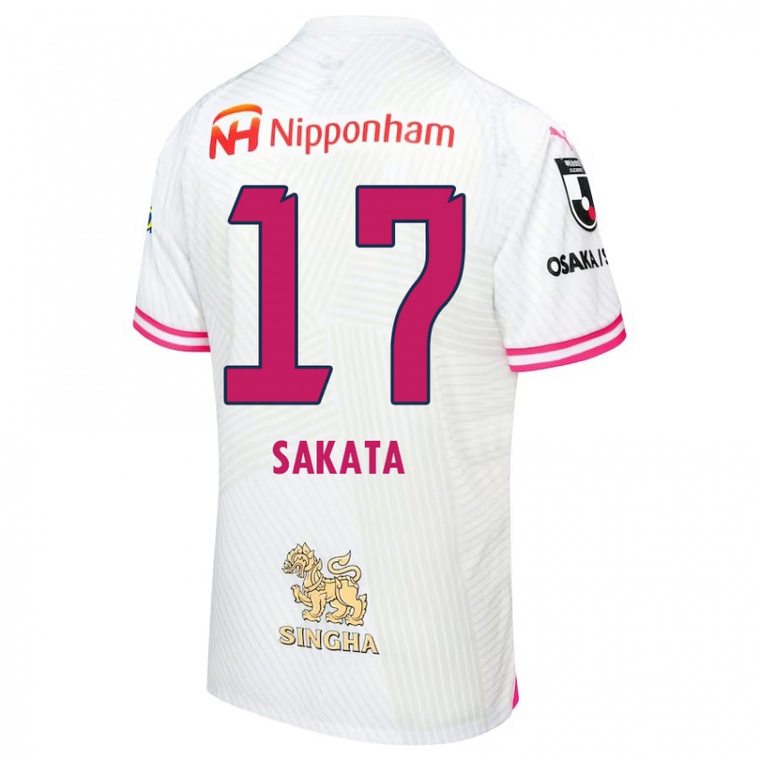 Criança Camisola Reiya Sakata #17 Branco Rosa Alternativa 2024/25 Camisa Brasil