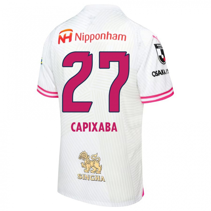 Criança Camisola Capixaba #27 Branco Rosa Alternativa 2024/25 Camisa Brasil