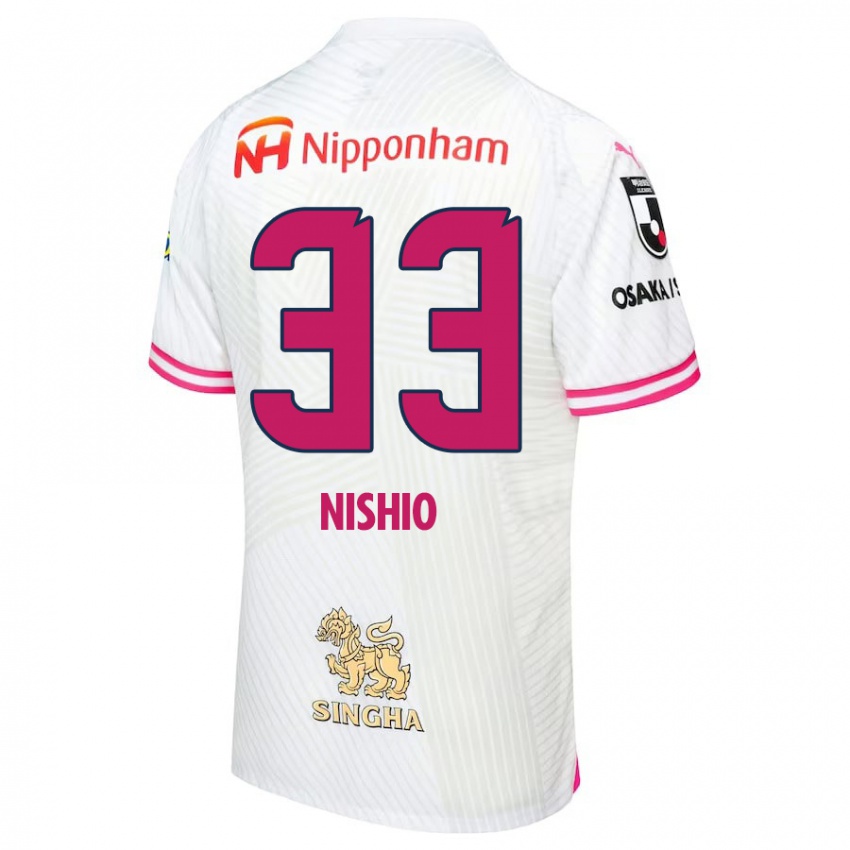 Criança Camisola Ryuya Nishio #33 Branco Rosa Alternativa 2024/25 Camisa Brasil