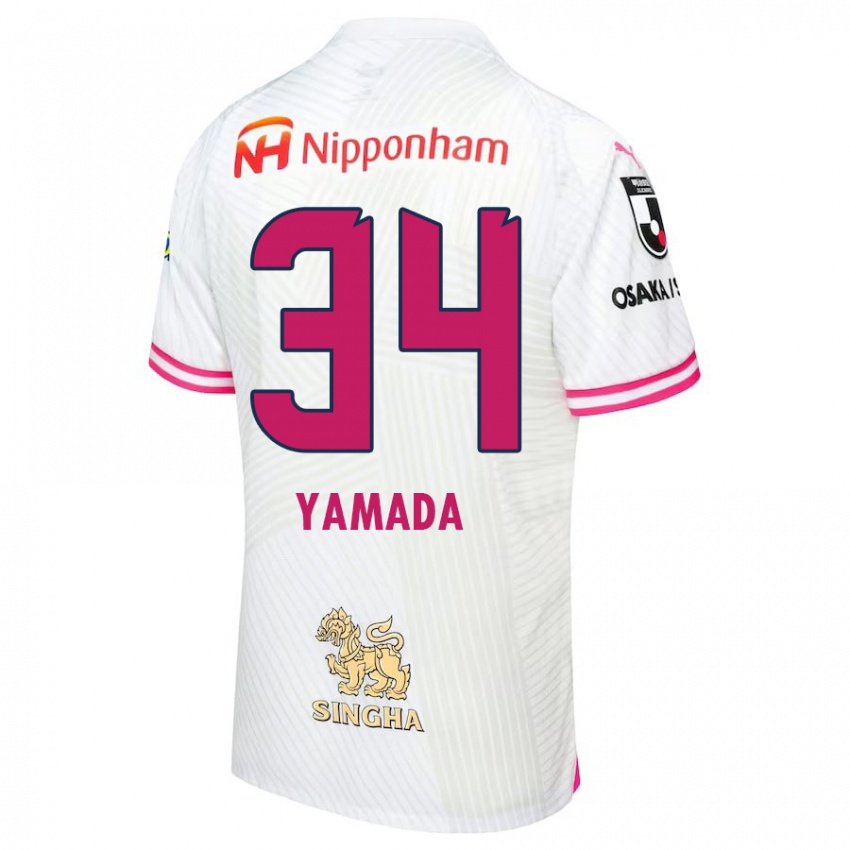 Criança Camisola Hiroto Yamada #34 Branco Rosa Alternativa 2024/25 Camisa Brasil