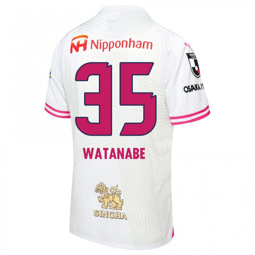 Criança Camisola Ryo Watanabe #35 Branco Rosa Alternativa 2024/25 Camisa Brasil