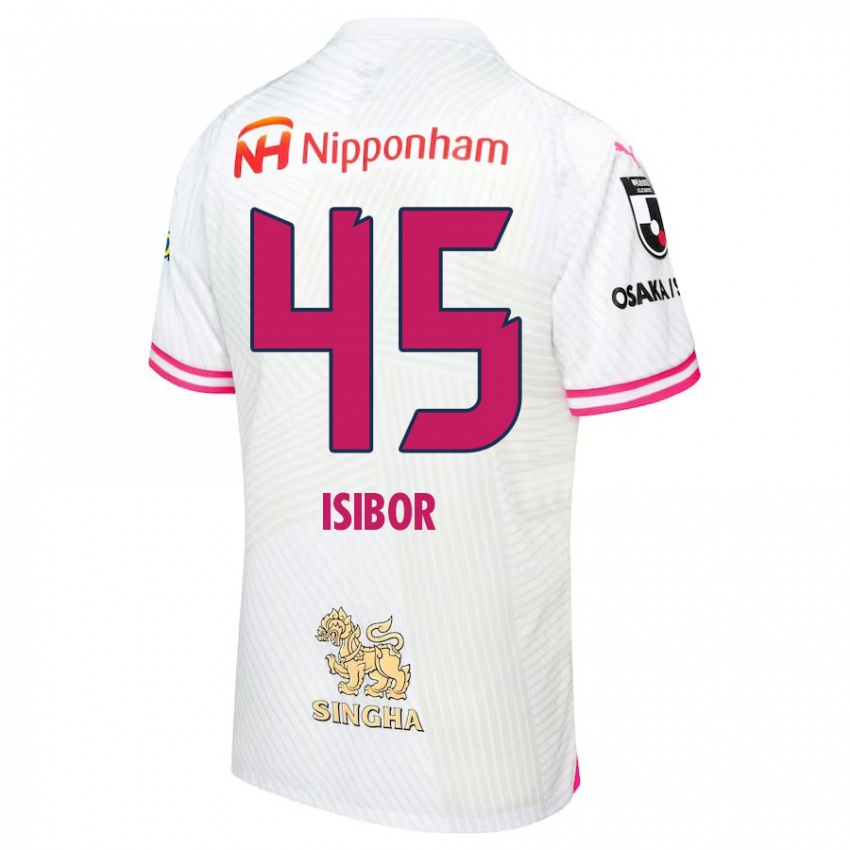 Criança Camisola Ken Isibor #45 Branco Rosa Alternativa 2024/25 Camisa Brasil