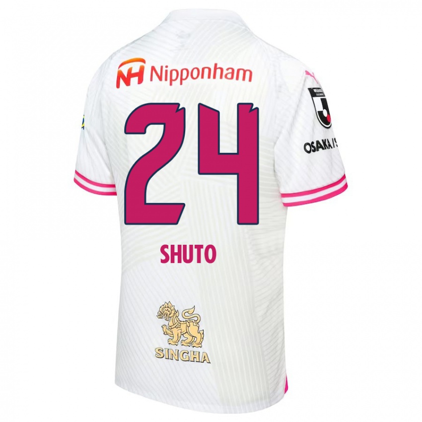 Criança Camisola Nozomi Shuto #24 Branco Rosa Alternativa 2024/25 Camisa Brasil