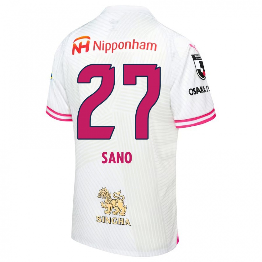 Criança Camisola Taiki Sano #27 Branco Rosa Alternativa 2024/25 Camisa Brasil