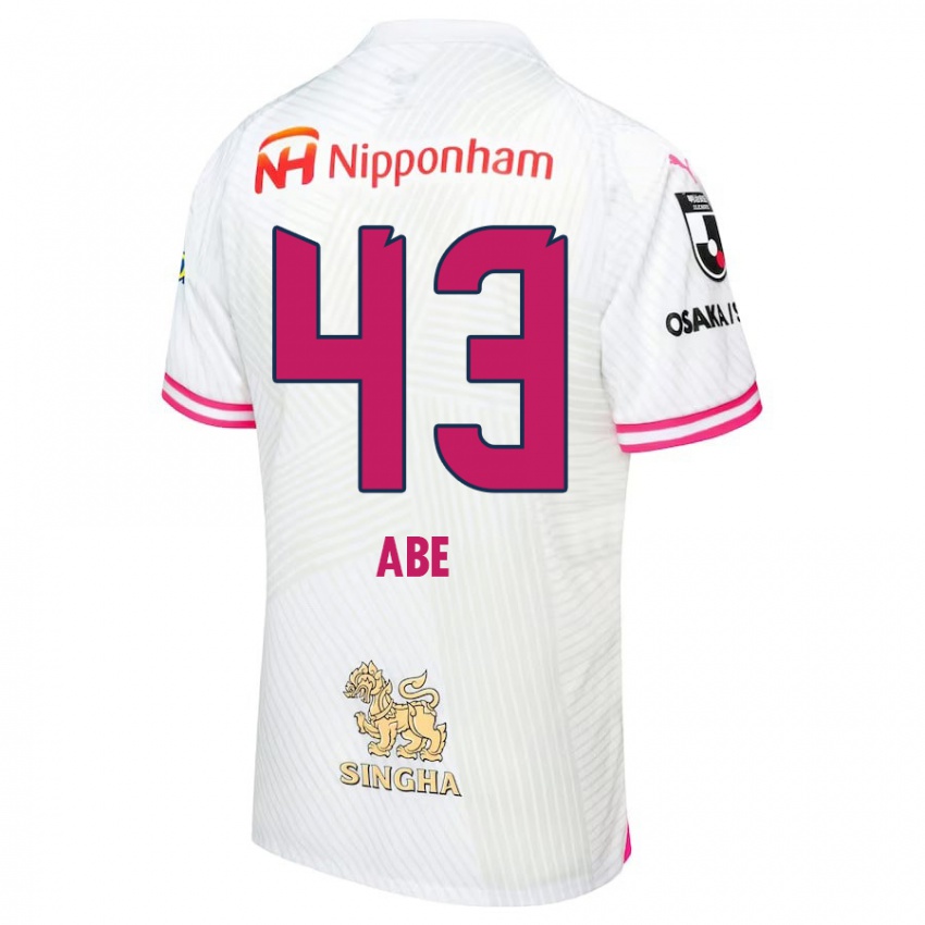 Criança Camisola Yosei Abe #43 Branco Rosa Alternativa 2024/25 Camisa Brasil