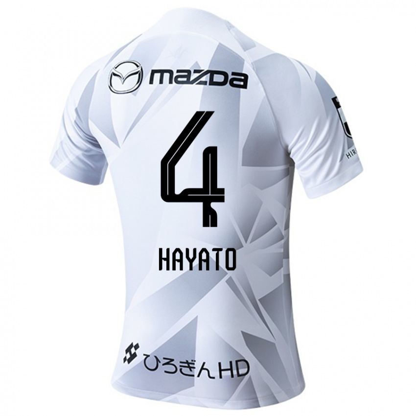 Criança Camisola Hayato Araki #4 Branco Cinza Preto Alternativa 2024/25 Camisa Brasil