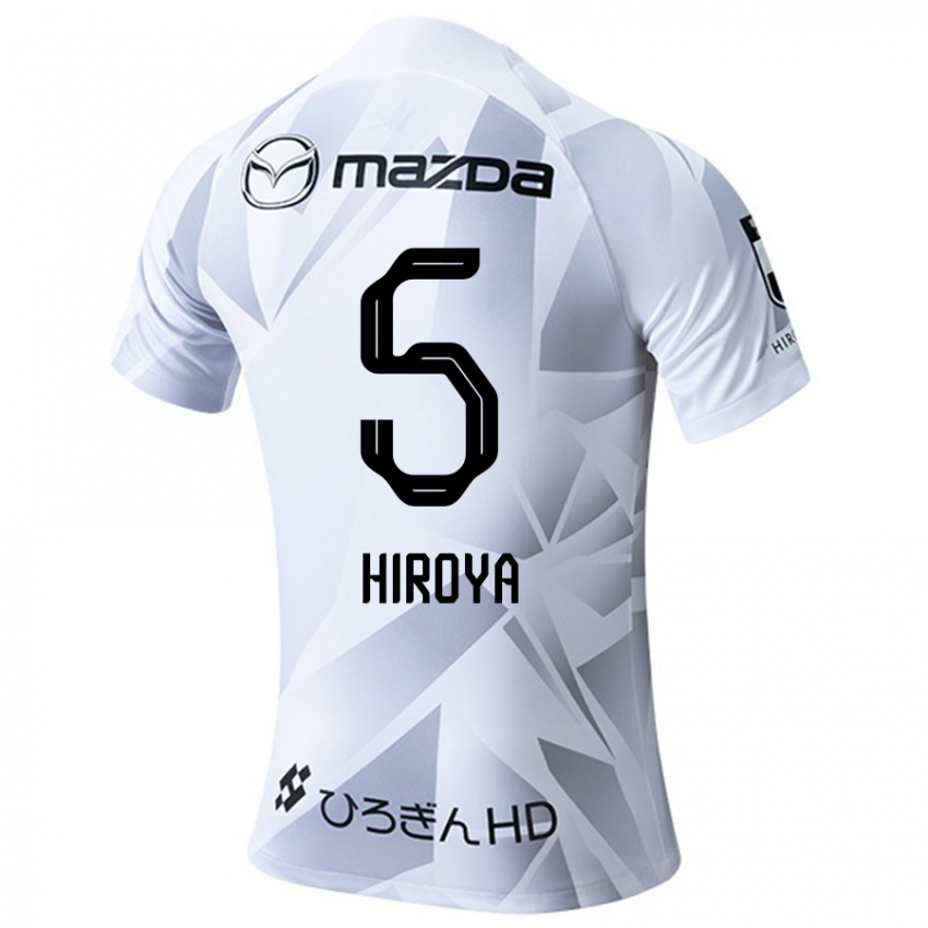 Criança Camisola Hiroya Matsumoto #5 Branco Cinza Preto Alternativa 2024/25 Camisa Brasil