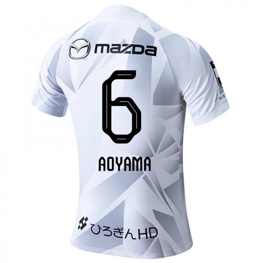 Criança Camisola Toshihiro Aoyama #6 Branco Cinza Preto Alternativa 2024/25 Camisa Brasil