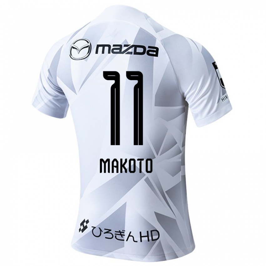 Criança Camisola Makoto Mitsuta #11 Branco Cinza Preto Alternativa 2024/25 Camisa Brasil