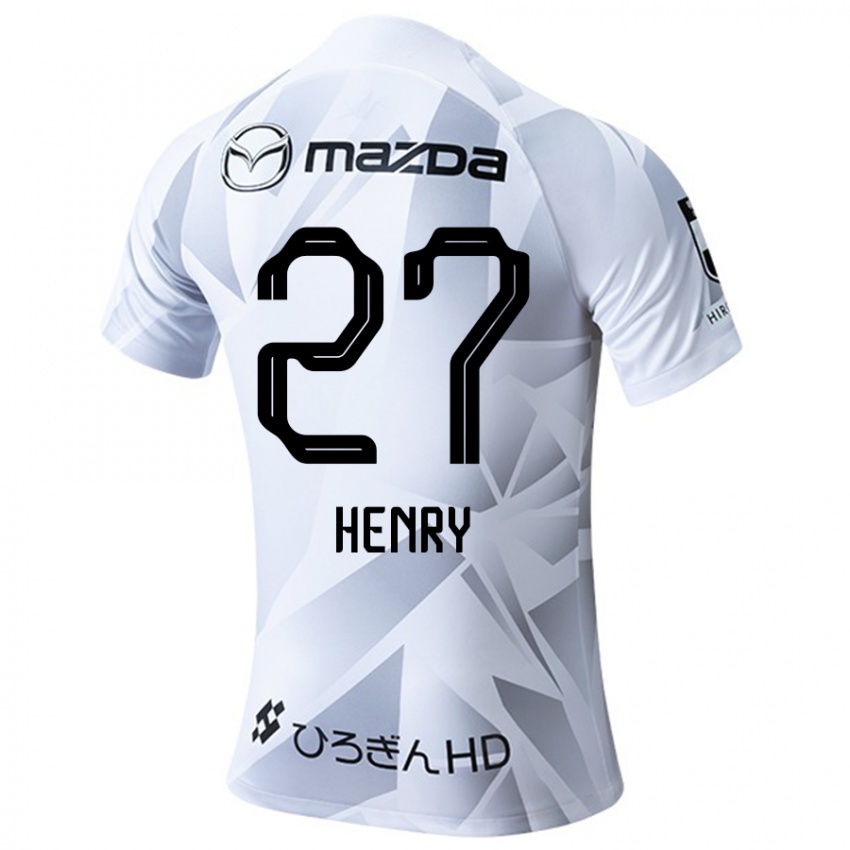 Criança Camisola Osamu Henry Iyoha #27 Branco Cinza Preto Alternativa 2024/25 Camisa Brasil