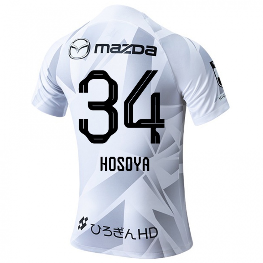 Criança Camisola Kohei Hosoya #34 Branco Cinza Preto Alternativa 2024/25 Camisa Brasil