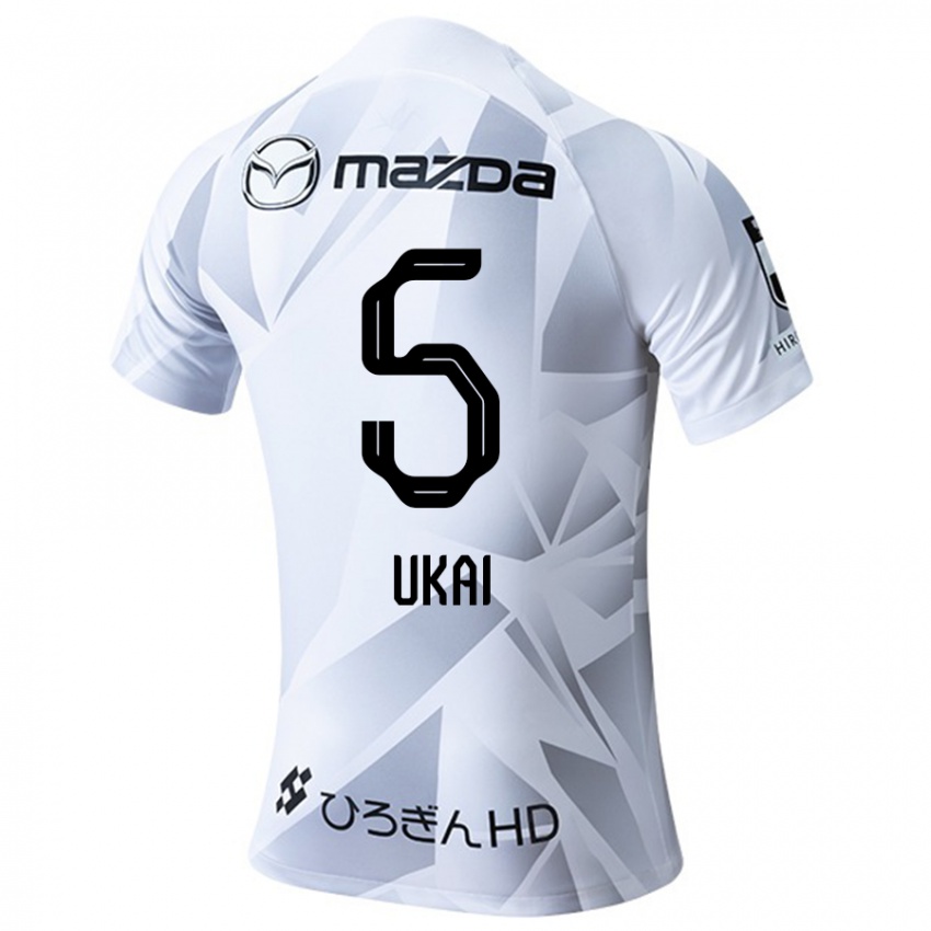 Criança Camisola Hiroto Ukai #5 Branco Cinza Preto Alternativa 2024/25 Camisa Brasil