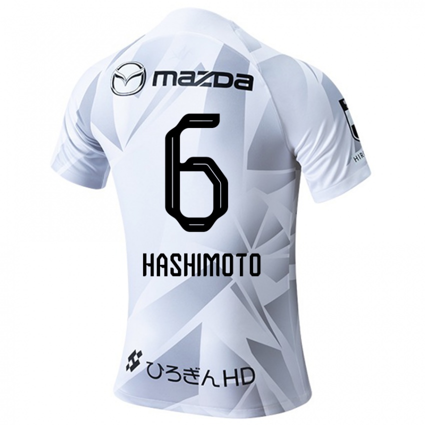 Criança Camisola Hinata Hashimoto #6 Branco Cinza Preto Alternativa 2024/25 Camisa Brasil