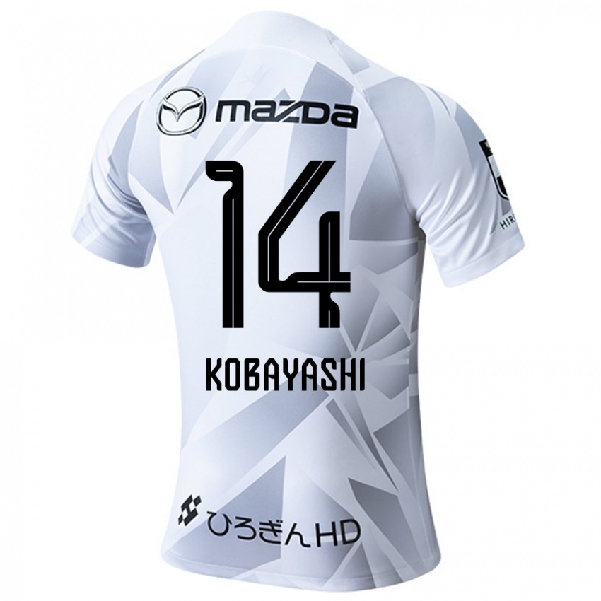 Criança Camisola Shimon Kobayashi #14 Branco Cinza Preto Alternativa 2024/25 Camisa Brasil