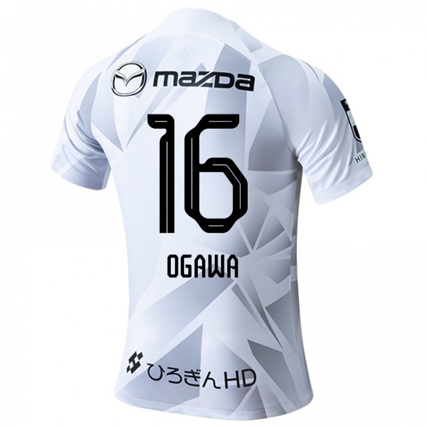 Criança Camisola Hikaru Ogawa #16 Branco Cinza Preto Alternativa 2024/25 Camisa Brasil