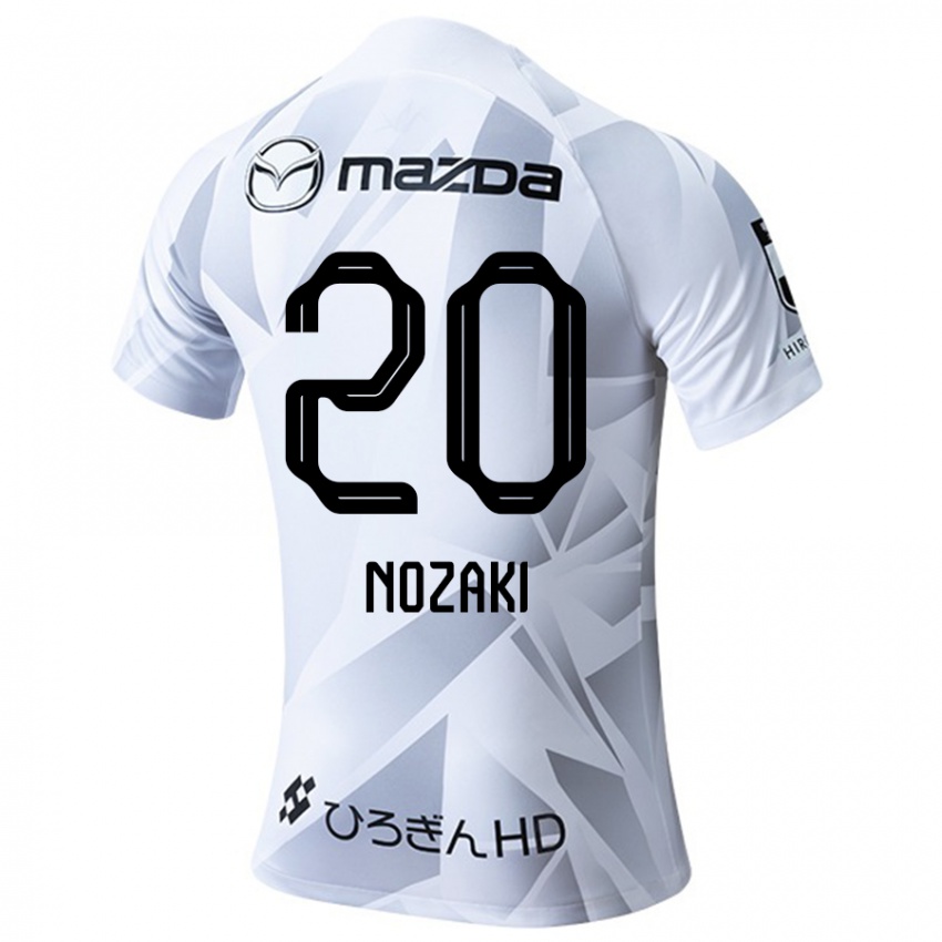 Criança Camisola Kota Nozaki #20 Branco Cinza Preto Alternativa 2024/25 Camisa Brasil