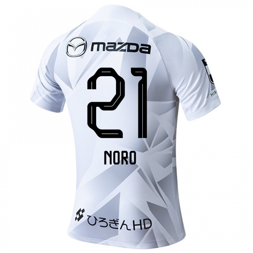 Criança Camisola Kaito Noro #21 Branco Cinza Preto Alternativa 2024/25 Camisa Brasil