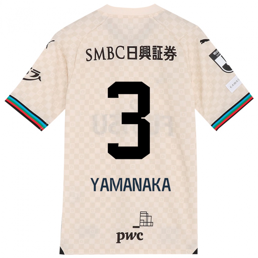 Criança Camisola Daiki Yamanaka #3 Branco Cinza Alternativa 2024/25 Camisa Brasil