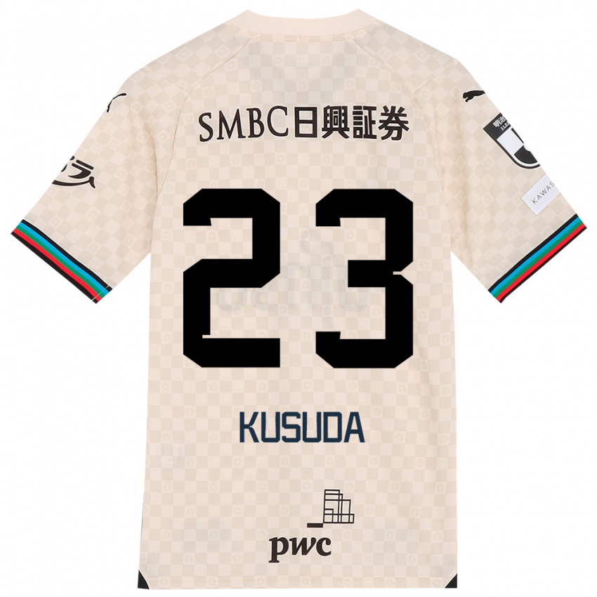 Criança Camisola Haruki Kusuda #23 Branco Cinza Alternativa 2024/25 Camisa Brasil