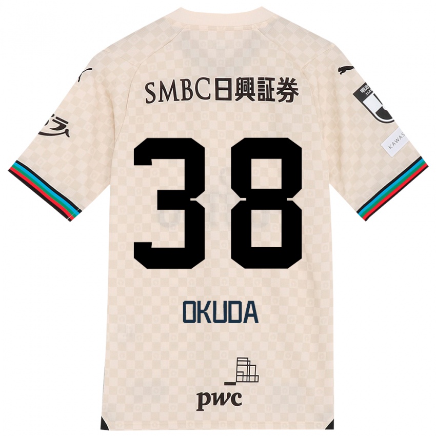 Criança Camisola Yuma Okuda #38 Branco Cinza Alternativa 2024/25 Camisa Brasil