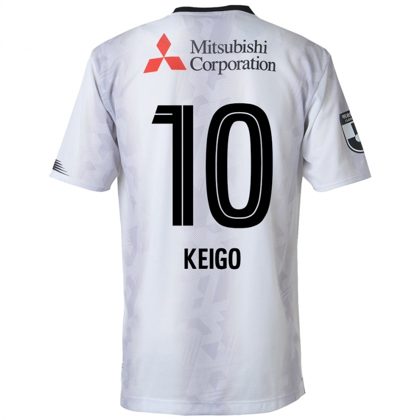 Criança Camisola Keigo Higashi #10 Branco Preto Alternativa 2024/25 Camisa Brasil